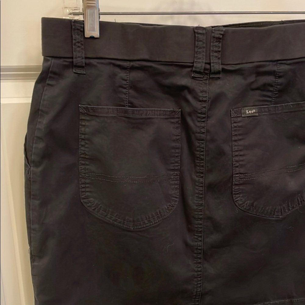 Lee Black Mini Pencil Skorts Elastic Waist Pockets - Picture 6 of 14